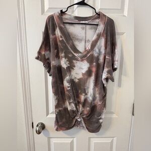 Tie dye V neck
